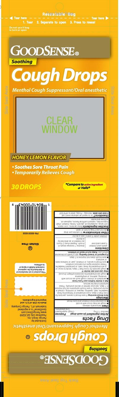 Good Sense Honey Lemon 30ct Cough Drops (Goodsense Honey Lemon 30ct Pn60001808 7 1 2021)